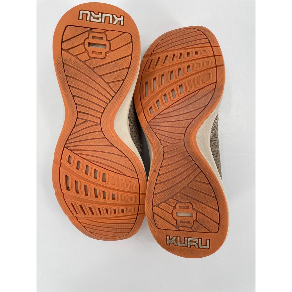 Kuru Womens Slip On Sneakers 5.5 Taupe Orange Nova Knit Walking Comfort Shoes - Picture 7 of 12
